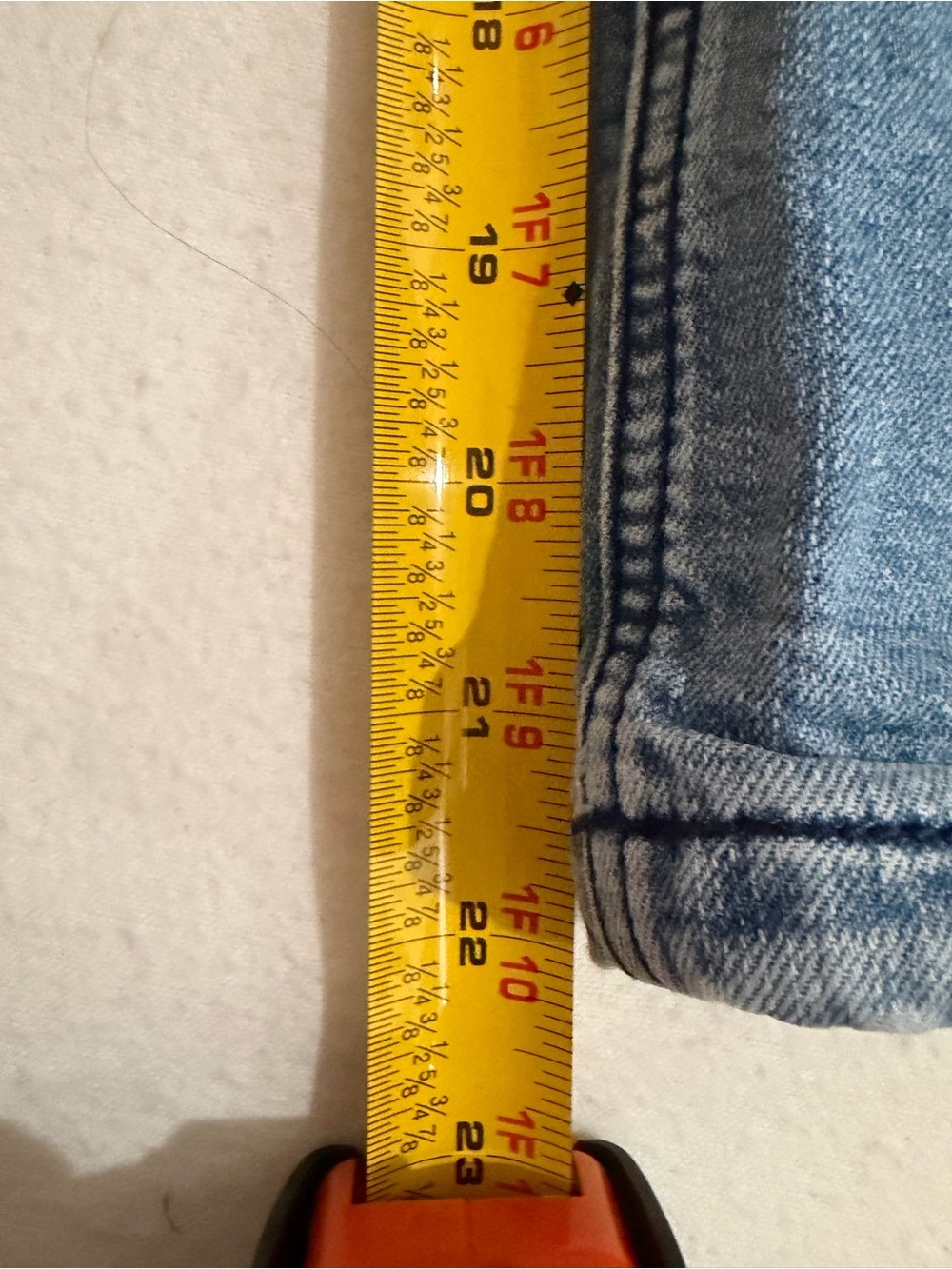 Venezia Wide Leg Cropped Jeans Size 18 Light Wash Denim Cuffed Capris - Picture 4 of 6